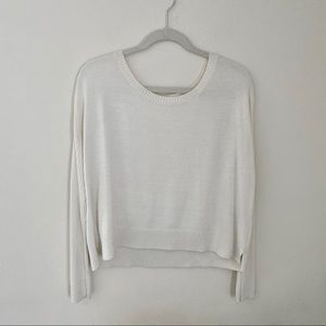 Garage White Crew Neck Sweater
